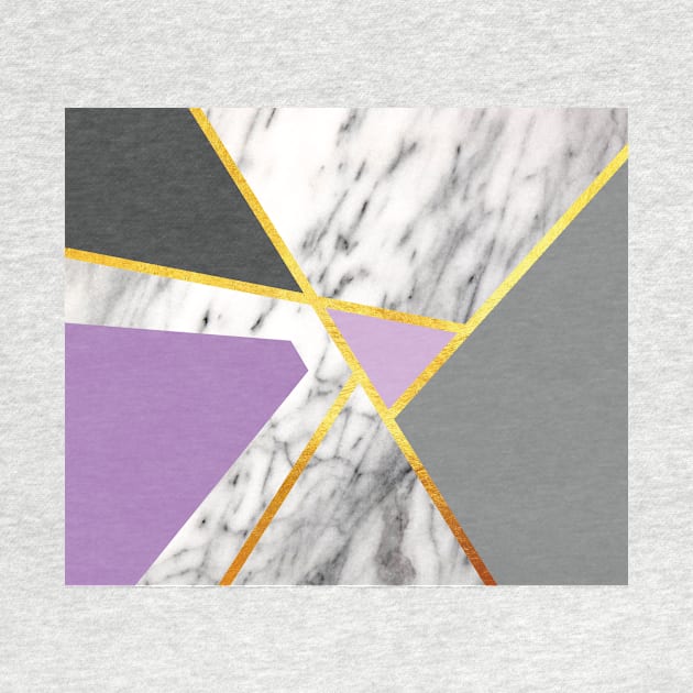 Geometric marble print, color blocking purple by ColorsHappiness